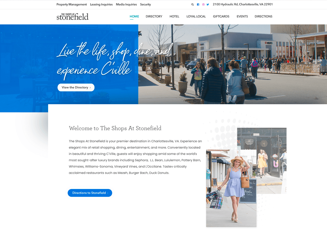 Example homepage design concept by Dsquared Media